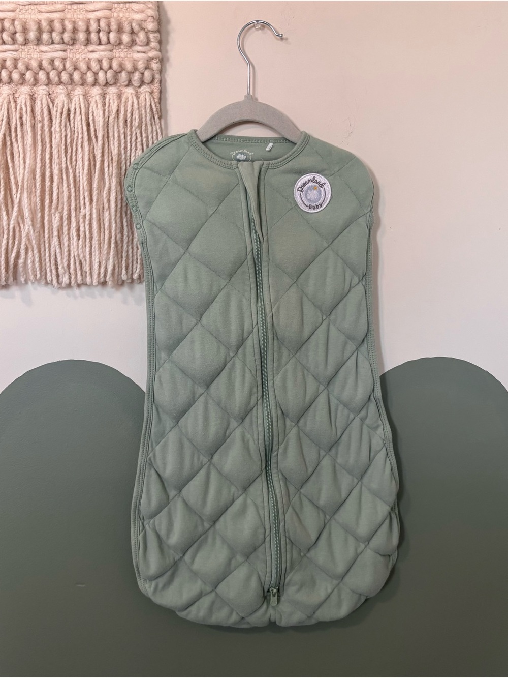 Dreamland Baby Weighted Quilted Baby Sleep Sack - Sage Green 0-6 months
